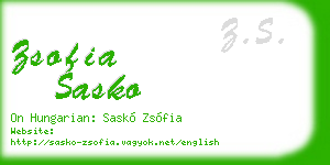 zsofia sasko business card